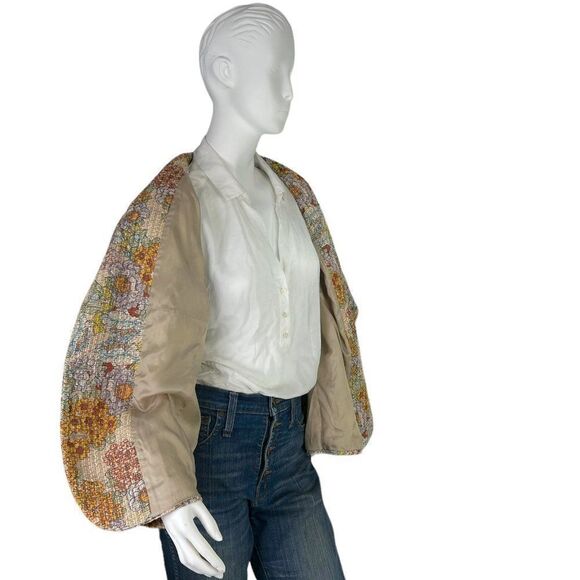 Marina Rinaldi Woven Tweeded Floral Blazer Jacket  Sz IT 25, US 16 Large - Picture 10 of 15